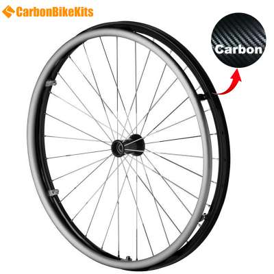 CBK  24 inch super lightweight carbon performance wheelchair wheel sports wheel thru axle